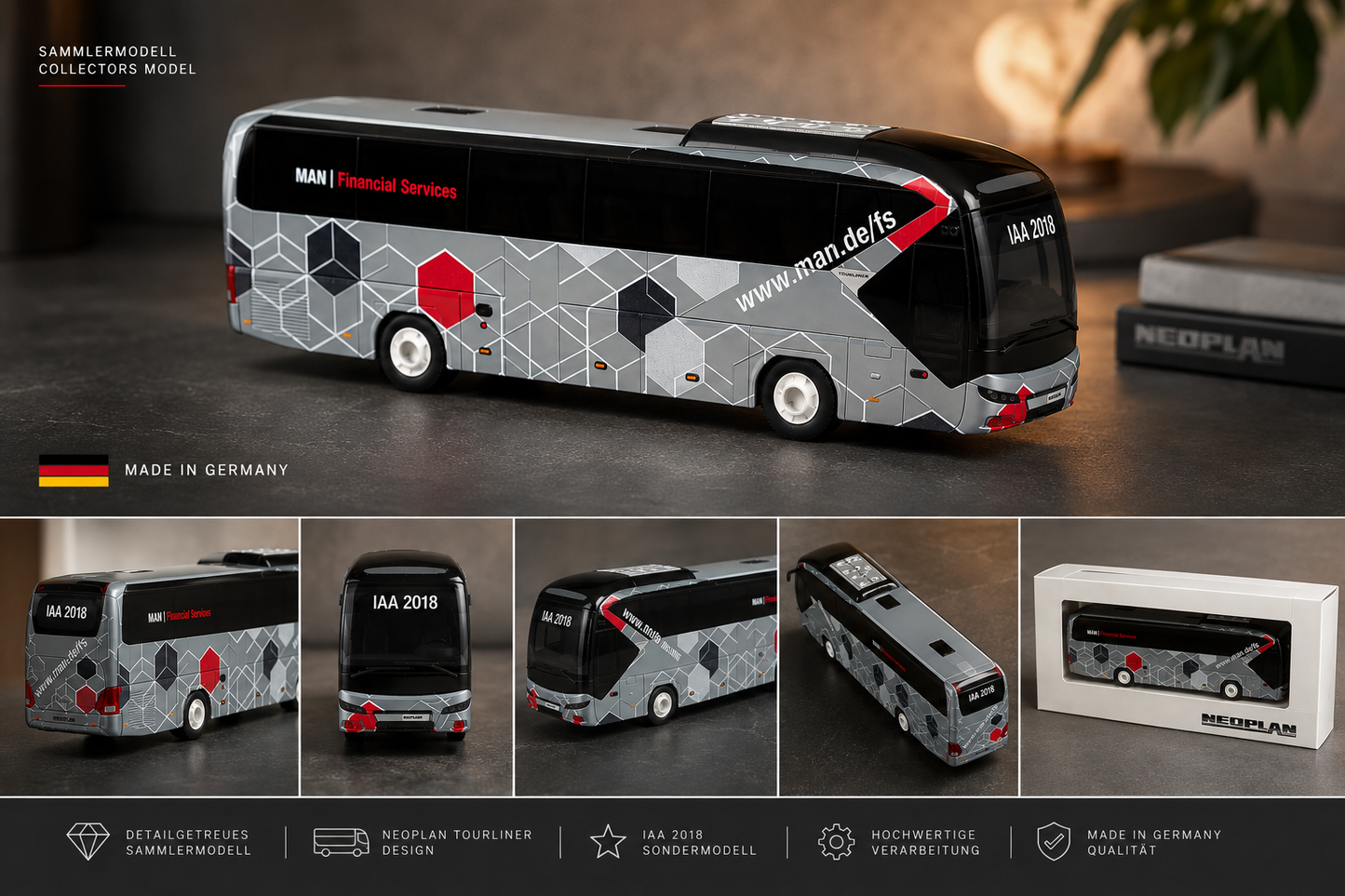 NEOPLAN Reisebus Modell – MAN Financial Services IAA 2018 – Sammlermodell