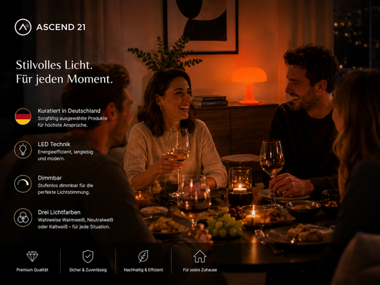 Limitierte Amber Flux Classic Lampe – stylisch & warm