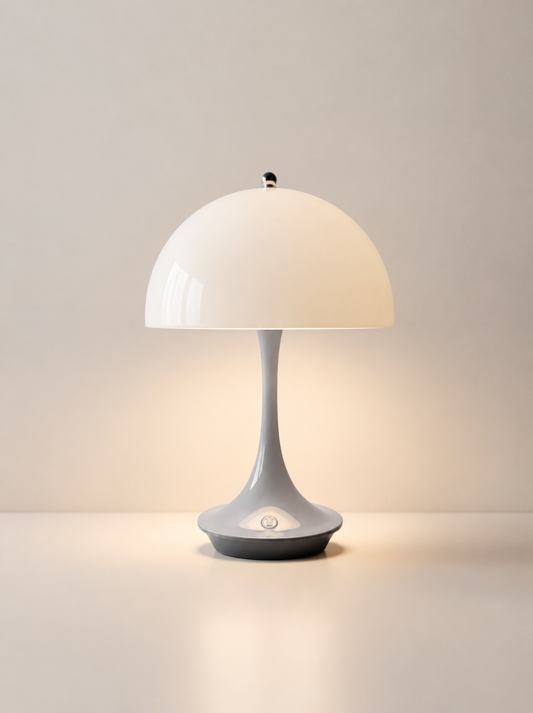ASCEND 21 Slate Calm LED Pilzlampe Grau – Moderne Design Tischlampe mit 3 Lichtfarben – Dimmbares Stimmungslicht für Wohnzimmer, Schlafzimmer & Nachttisch