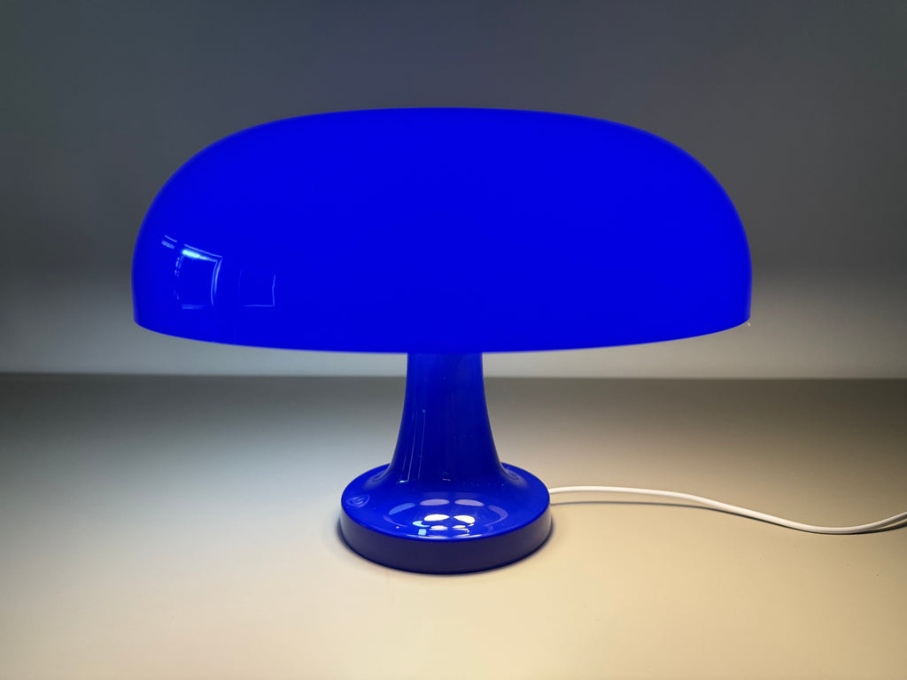 LUMINA COBALTO – Blaue Pilzlampe mit Kabel im Retro-Design