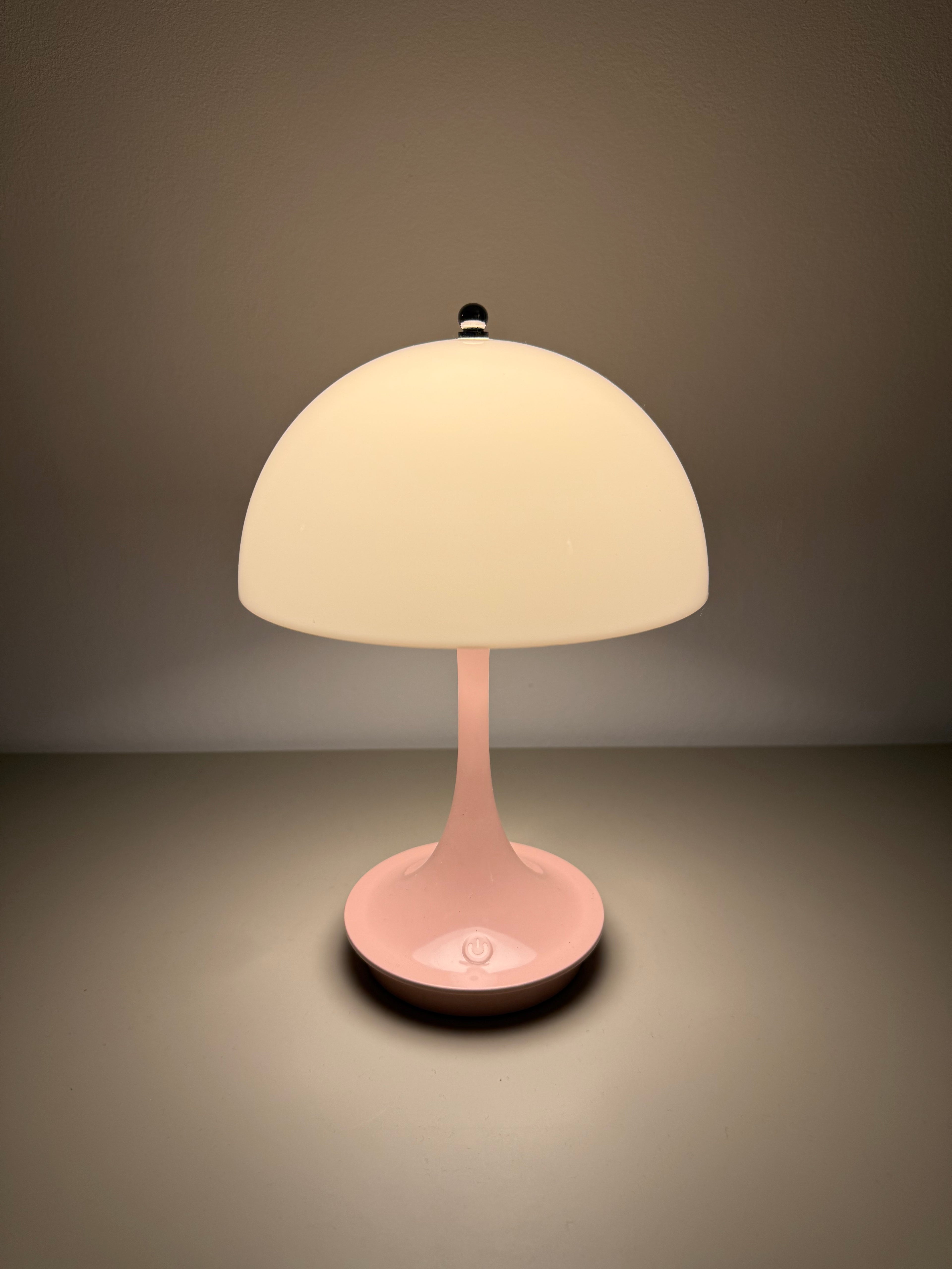 Pink Sunmush Akku-Pilzlampe – kabellos, dimmbar, stylisch