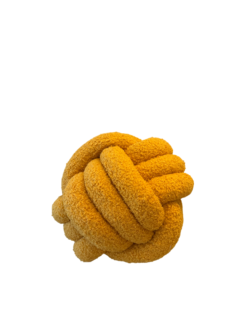 Curryfarbenes Knotenkissen – ASCEND 21 ‘Curry Loop Cushion’ | Dekokissen, modernes Wohnaccessoire, weiche Struktur