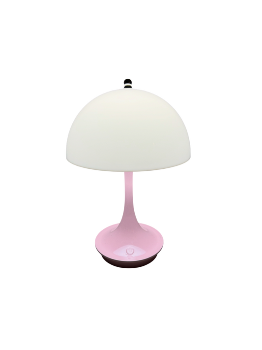 Pink Sunmush Akku-Pilzlampe – kabellos, dimmbar, stylisch