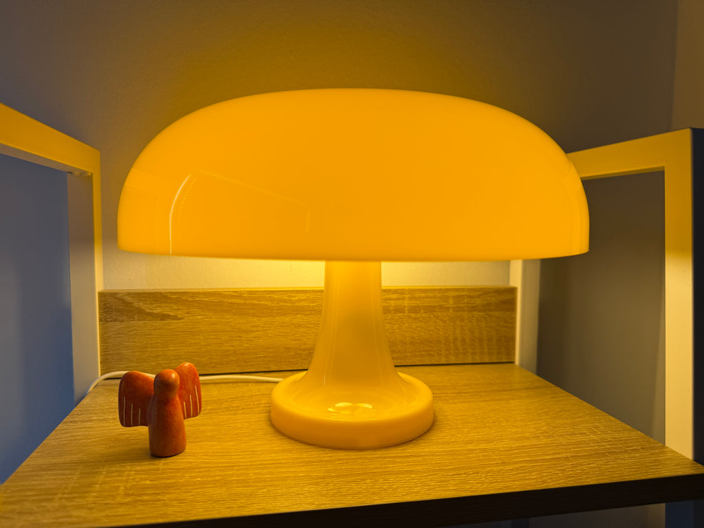 Sunny Shroom – Die gelbe Pilzlampe mit Retro-Vibe