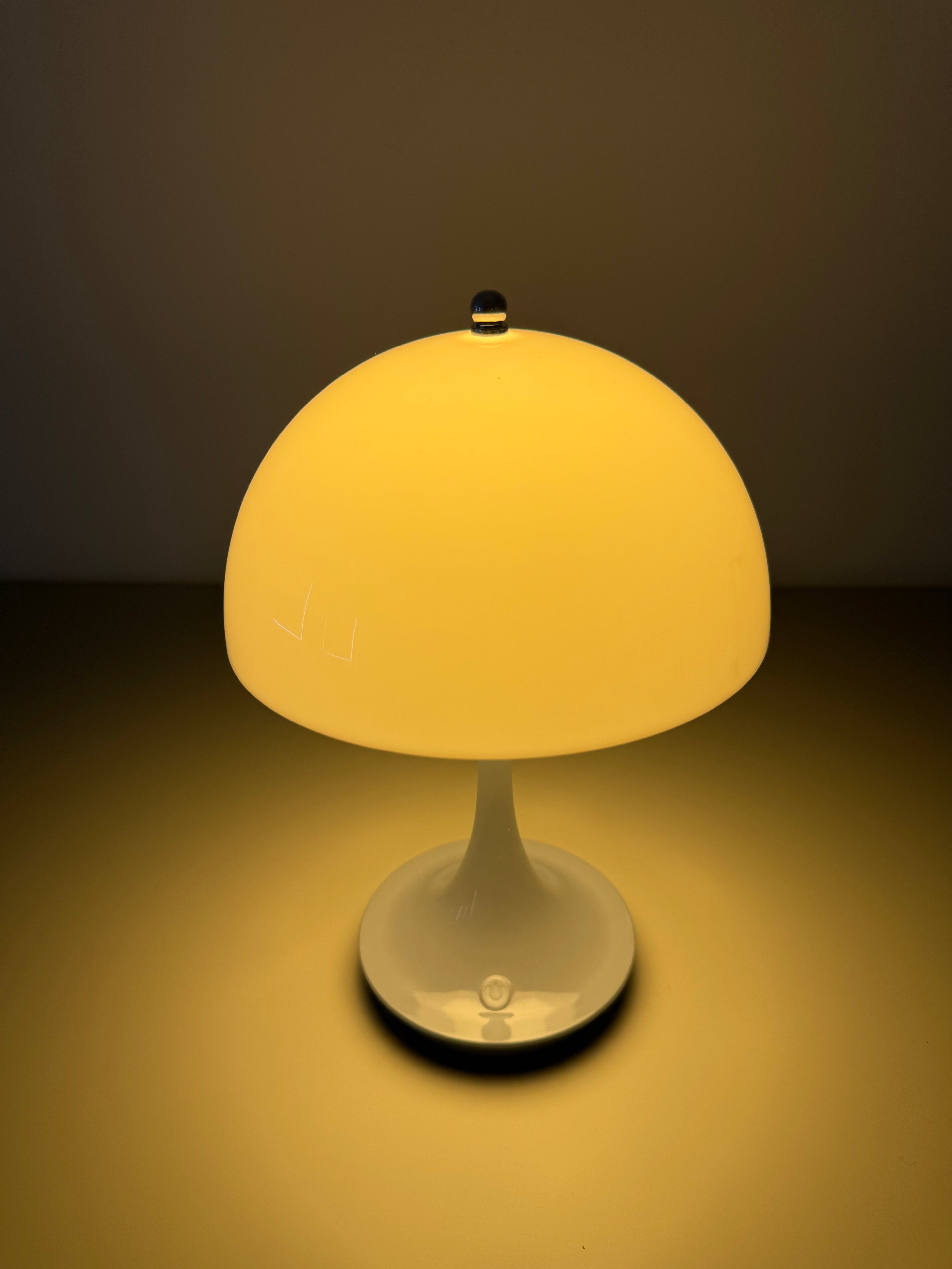 Limitierte Slate Calm Pilzlampe – grau & stilvoll im Sommerabend