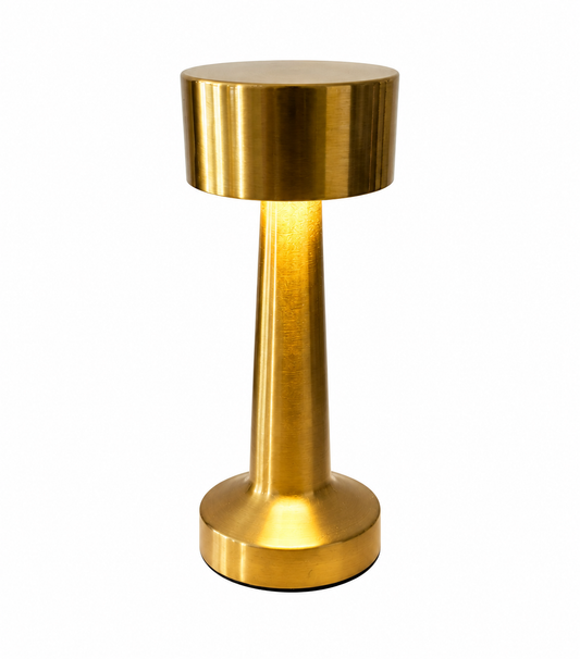 ASCEND 21 Golden Minimal LED Tischlampe Gold – dimmbare Designlampe mit 3 Lichtfarben – mobile Tischleuchte für Nachttisch, Sideboard & Wohnbereich