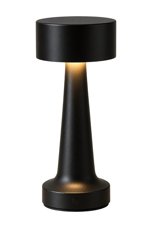 ASCEND 21 Black Aurora LED Tischlampe Schwarz – mobile Design Tischleuchte – minimalistische Lampe für Nachttisch, Esstisch, Wohnzimmer & Büro