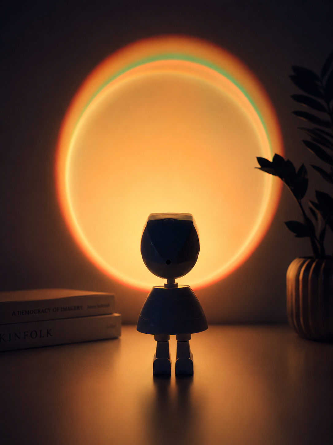 ASCEND 21 Sunset Hero LED Figur – Stylische Actionfigur mit Ambientelicht – Dekoratives Nachtlicht für Kinderzimmer, Gaming Room & Schlafzimmer – Cozy Mood Light