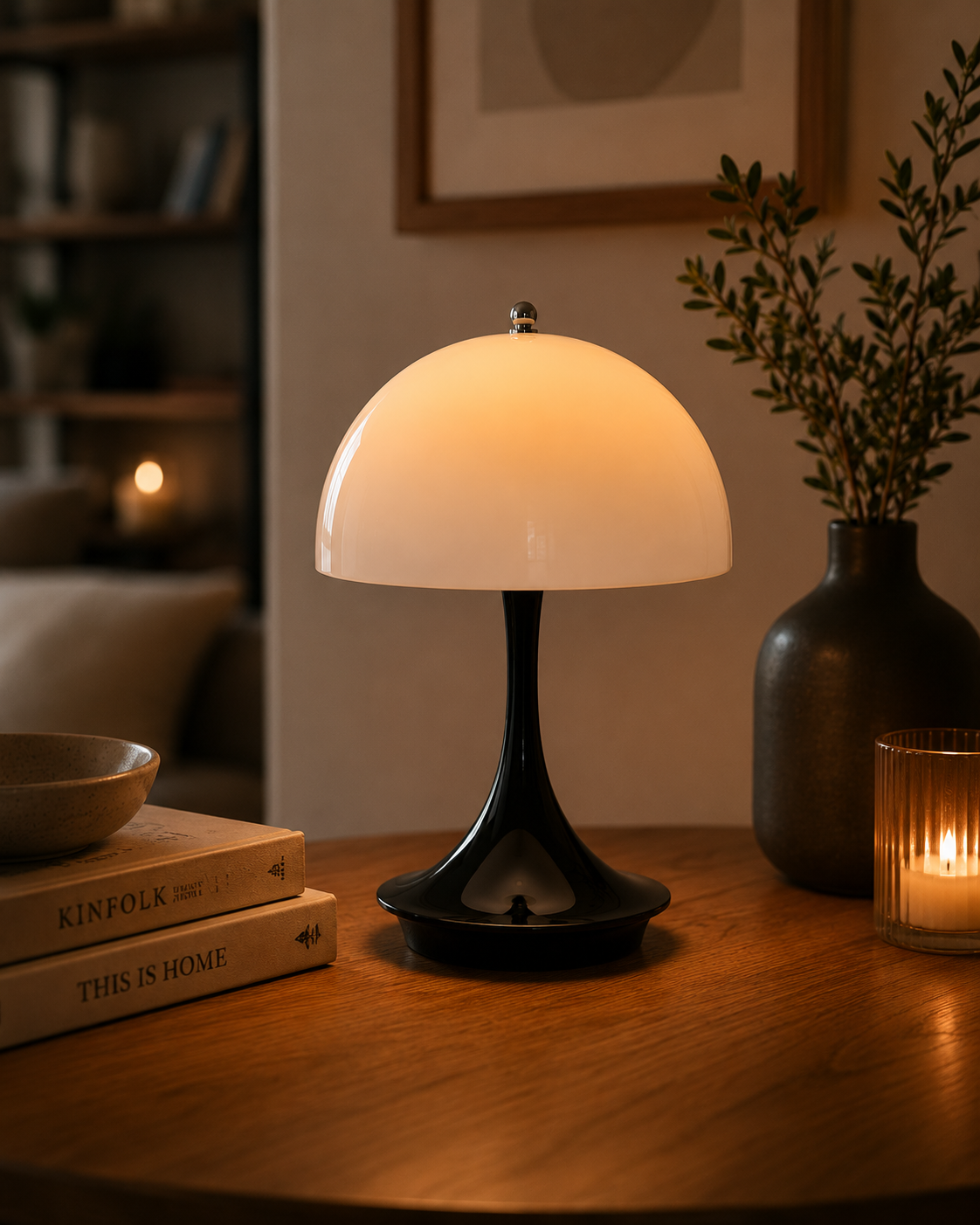 ASCEND 21 Midnight Glow LED Pilzlampe – Dimmbare Design-Tischlampe mit 3 Lichtfarben – Moderne Ambienteleuchte für Wohnzimmer, Schlafzimmer & Homeoffice