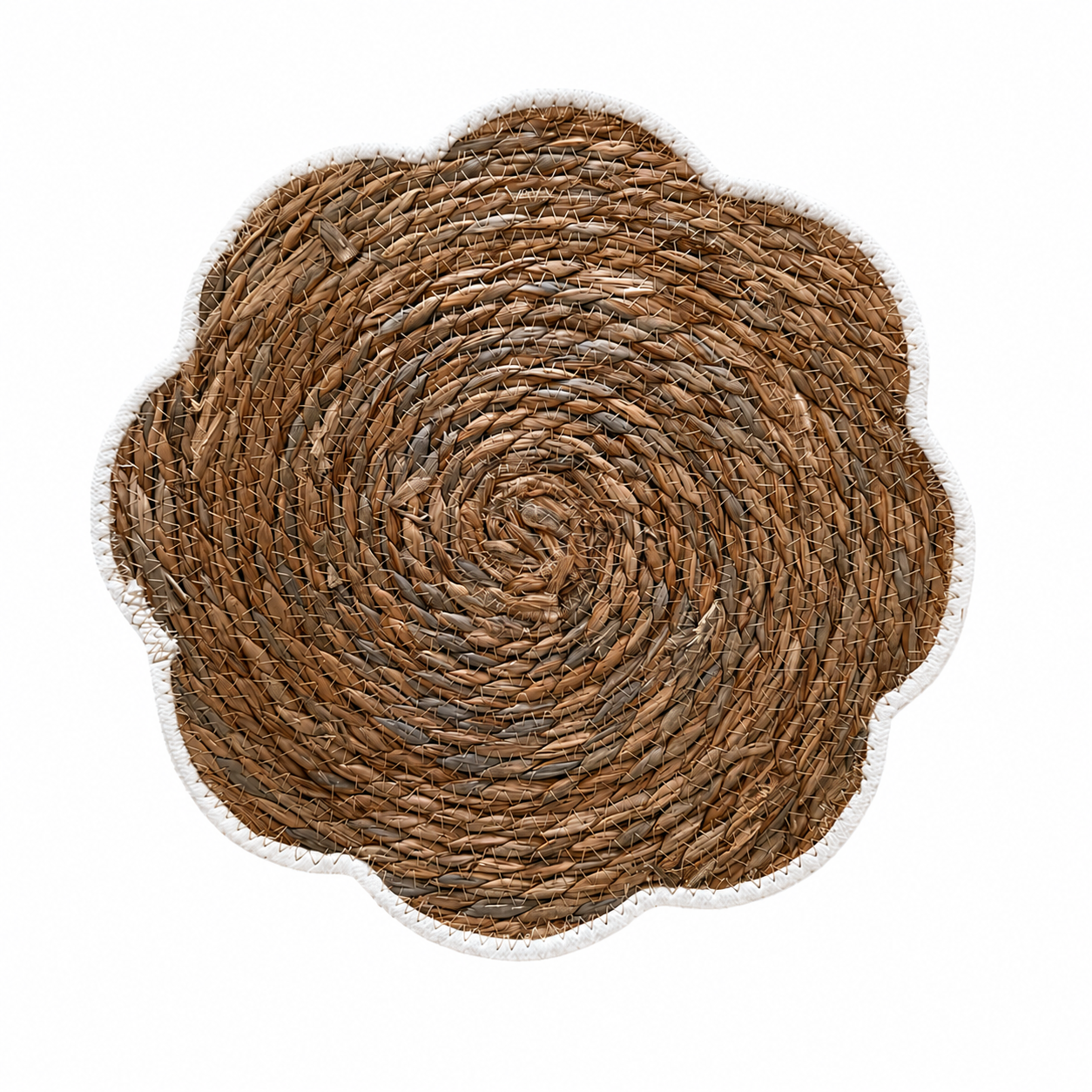ASCEND 21 Boho Tischset Blume aus Naturfaser – Dekoratives geflochtenes Platzset im Naturdesign für Esstisch, Küche & Wohnaccessoires