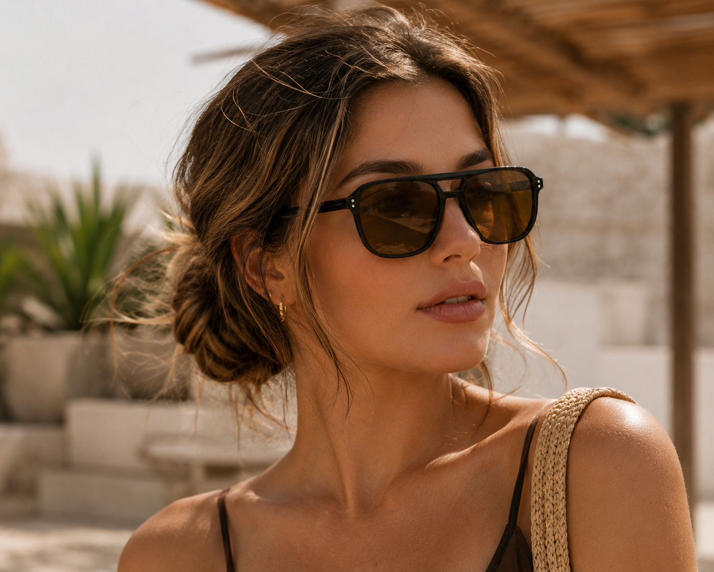 ASCEND 21 Amber Classic Sonnenbrille – Klassische Damen & Herren Sonnenbrille mit warm getönten Gläsern, zeitloser Rahmen, stilvoll für Alltag & Urlaub