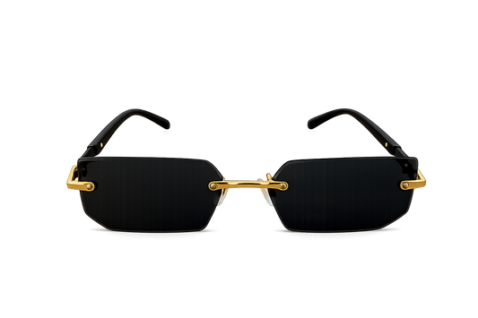 ASCEND 21 Urban Black Deko-Sonnenbrille – Schwarze Gläser im modernen minimalistischen Design – Stylische Dekobrille für Fotografie, Schaufenster, Requisiten & kreative Raumgestaltung