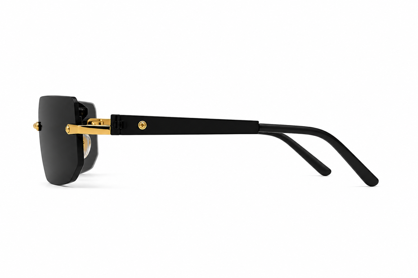 ASCEND 21 Urban Black Deko-Sonnenbrille – Schwarze Gläser im modernen minimalistischen Design – Stylische Dekobrille für Fotografie, Schaufenster, Requisiten & kreative Raumgestaltung