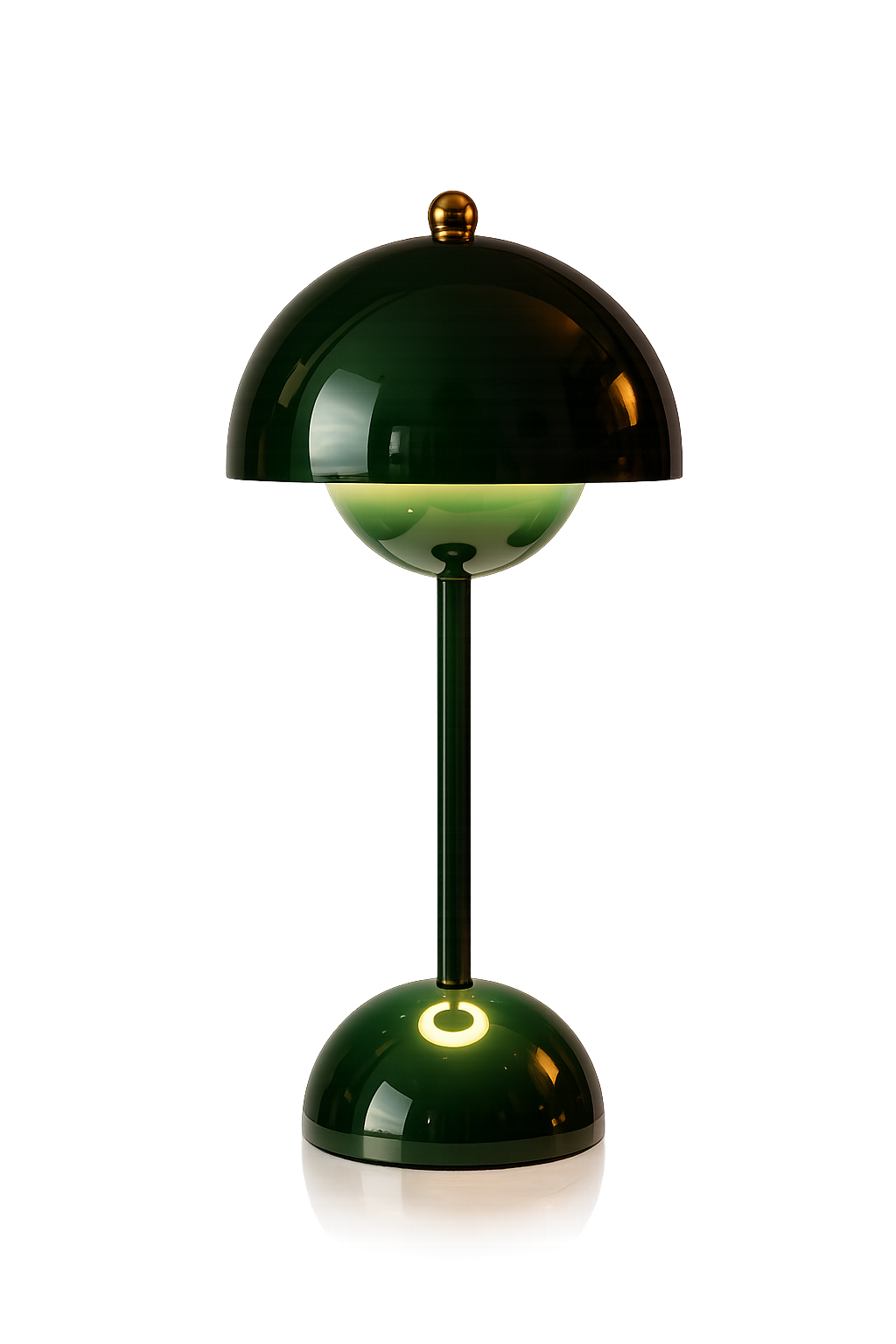ASCEND 21 Forest Glow LED-Tischlampe – Große dunkelgrüne Retro Tischleuchte, dimmbar, moderne Pilzlampe für Wohnzimmer, Schlafzimmer, Büro & stilvolle Wohnräume