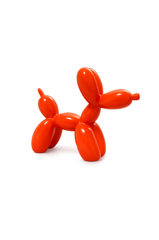 Balloon Dog Art Mini™ Korallenrot – Moderner Design-Akzent für Ihr Zuhause