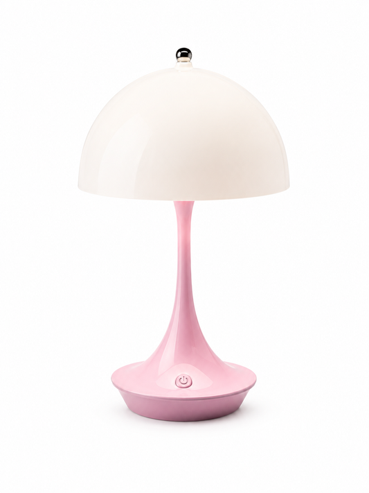 ASCEND 21 Pink Sunmush LED Pilzlampe Rosa – Dimmbares Stimmungslicht – Mobile Design Tischlampe für Wohnzimmer, Schlafzimmer & Nachttisch
