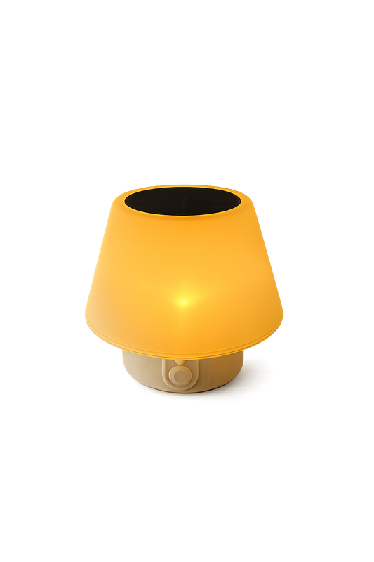 Solara Mini LED Solar-Tischlampe Weiß – Farbwechsel, USB-C-Kabel inklusive, Moderne Outdoor- & Indoor-Leuchte für Balkon, Terrasse, Garten und Schlafzimmer