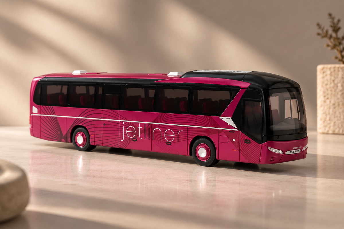 Rietze Neoplan Jetliner – Busmodell in Magenta | Sammlermodell Made in Germany