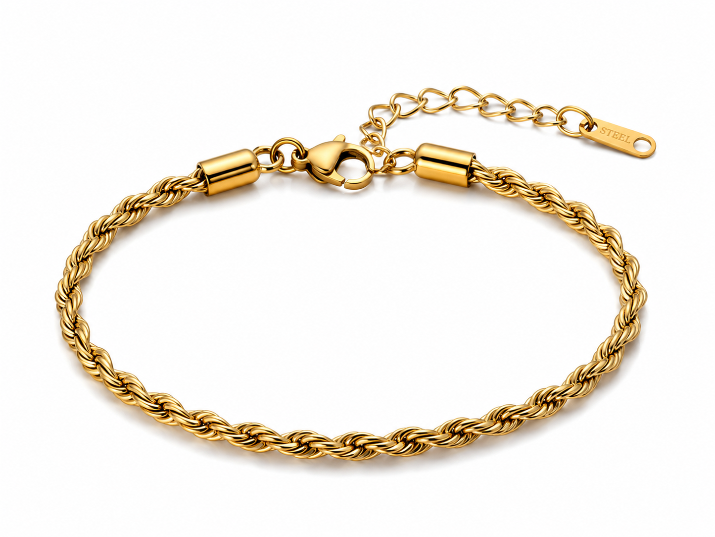 ASCEND 21 Golden Grace Armband Damen – Edelstahl vergoldet | Elegantes Gold Armband mit feiner Gliederstruktur | Zeitloses Schmuck Accessoire für Alltag, Business & besondere Anlässe