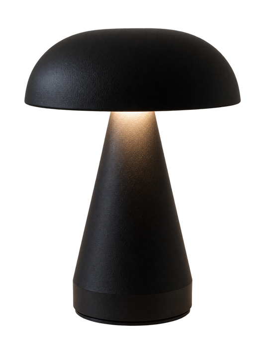 ASCEND 21 LUMO Black LED Tischlampe – Mobile Designlampe in Matt-Schwarz, warmweißes Licht, Touch-Bedienung, kompakte Lampe für Nachttisch, Wohnzimmer & Schreibtisch