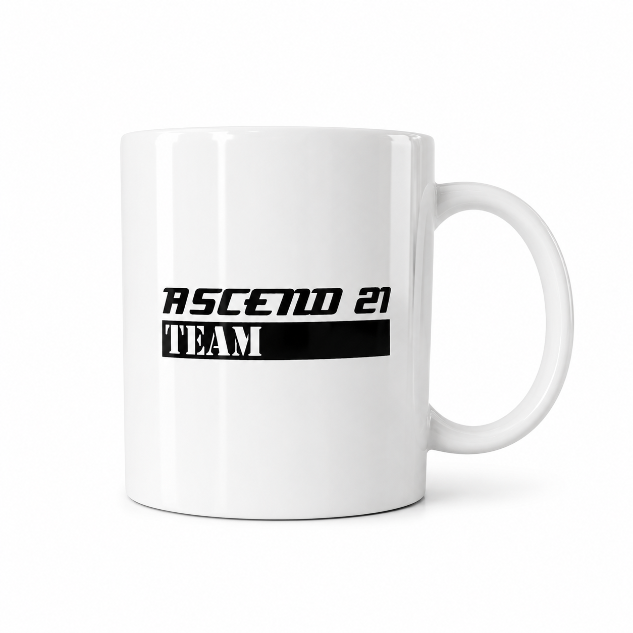 ASCEND 21 TEAM Coffee Mug – Keramik Kaffeetasse mit Logo Design | Moderner Becher für Kaffee & Tee | Bürotasse für Home Office, Arbeitsplatz & Alltag | Geschenkidee