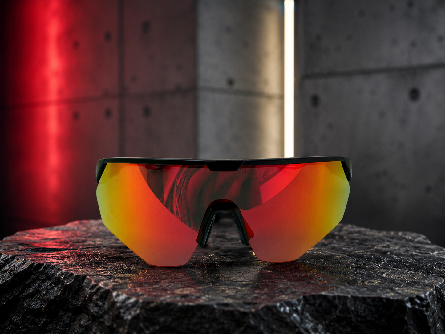 ASCEND 21 PulseRun™ Performance Sonnenbrille Rot – Sport Sonnenbrille für Damen & Herren – Leichte Laufbrille für Running, Radfahren, Outdoor, Fitness & Freizeit – Modernes Sportdesign