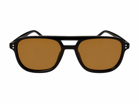 ASCEND 21 Amber Classic Sonnenbrille – Klassische Damen & Herren Sonnenbrille mit warm getönten Gläsern, zeitloser Rahmen, stilvoll für Alltag & Urlaub