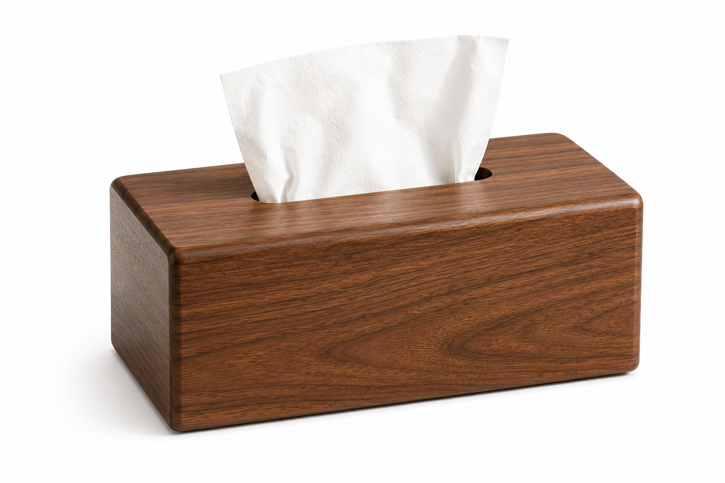 ASCEND 21 Nordic Timber Kosmetiktuchbox in Holzoptik – Moderne Taschentuchbox rechteckig – Tissue Box & Tücherbox für Wohnzimmer, Schlafzimmer, Badezimmer & Büro – Braun