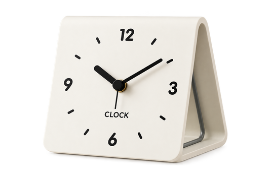ASCEND 21 Nordic Pace Tischuhr – Minimalistische analoge Design-Uhr – Kompakte Tischuhr für Nachttisch, Schreibtisch, Regal & modernes Interior