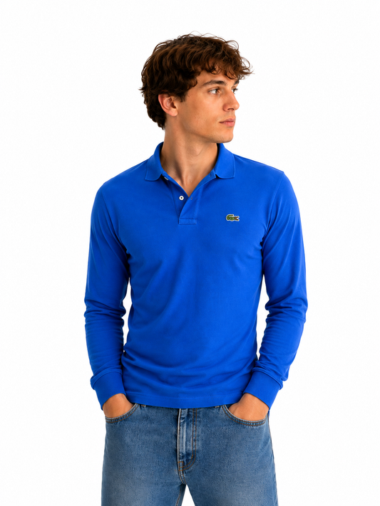 Lacoste Langarm Poloshirt Blau Größe 3