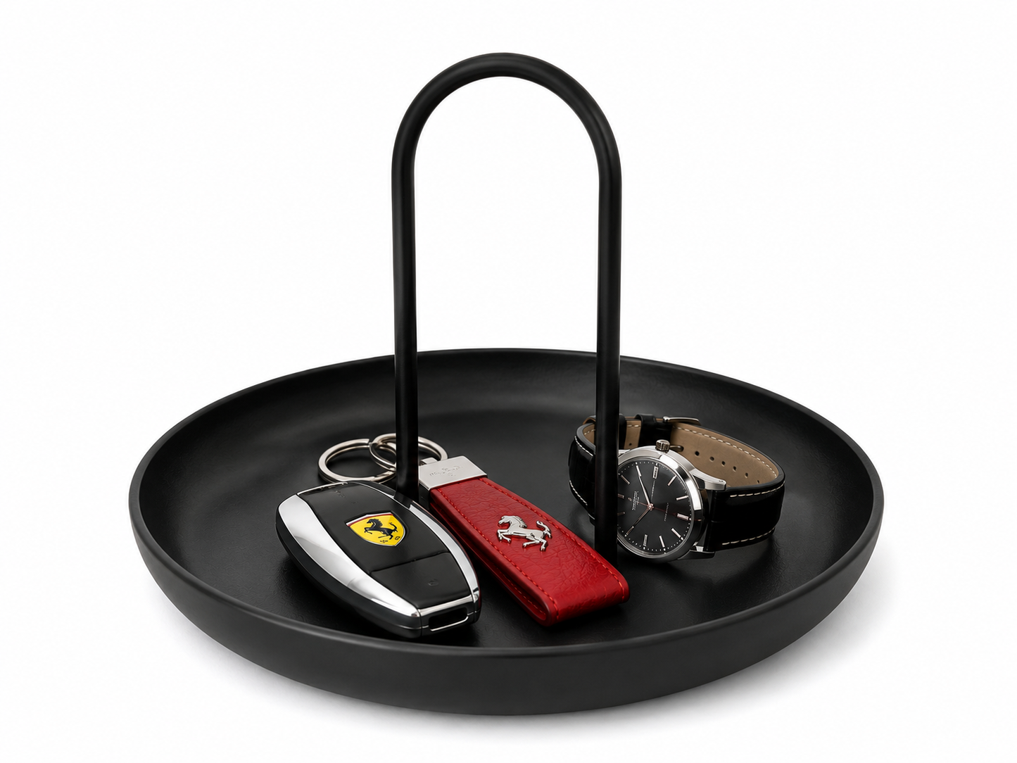ASCEND 21 Carry Tray Noir™ Design Ablagetablett – Matt schwarzer Organizer mit Griff | Stilvolle Aufbewahrung für Bad, Küche, Büro & Wohnzimmer | Modernes Deko Tablett für Schmuck, Kosmetik & Accessoires