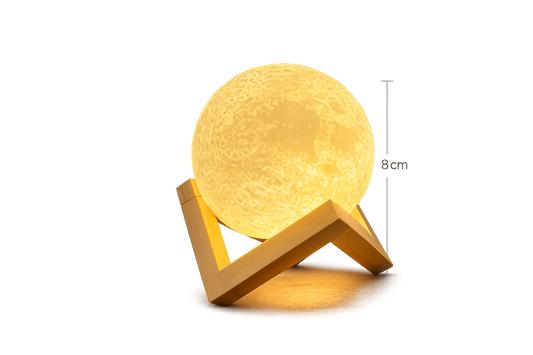 LunaGlow™ Mondlampe – Stimmungsvolle Mondleuchte für Nachttisch, Wohnzimmer & Kinderzimmer | Dekoratives Nachtlicht mit sanftem Licht