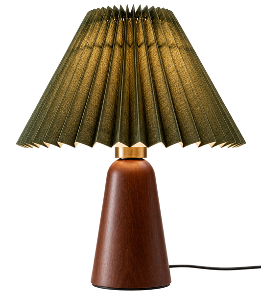 ASCEND 21 Olivia Verde – Design-Tischlampe mit gefaltetem Schirm in Olivgrün