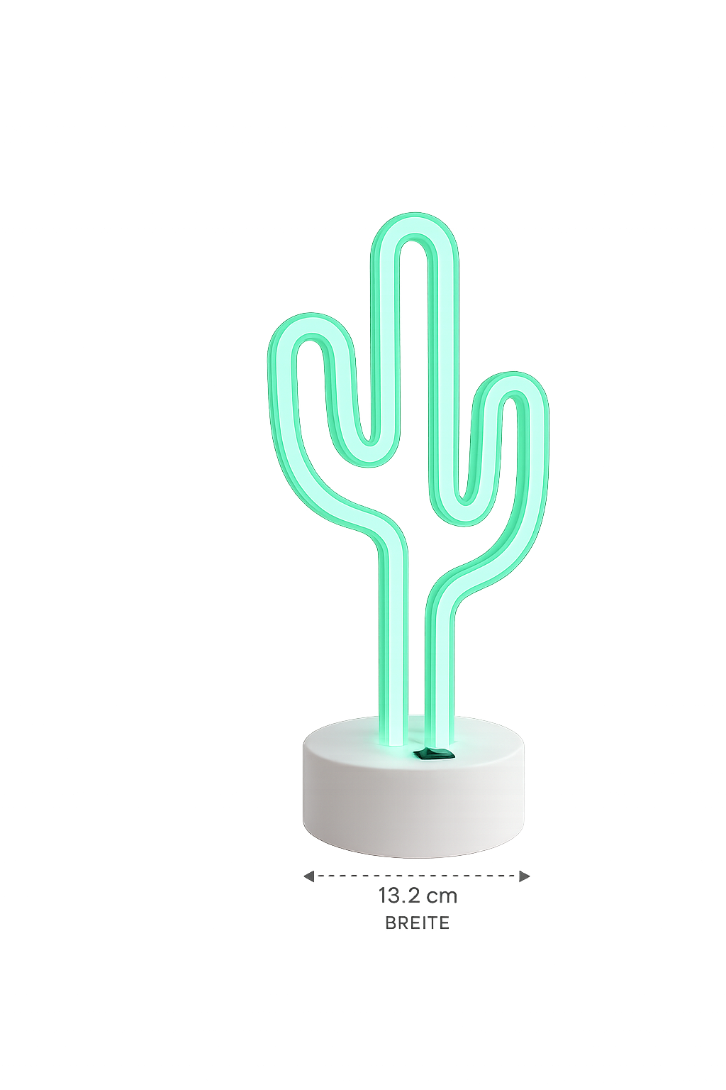 ASCEND 21 Neon Cactus Glow LED Deko-Lampe Grün | Moderne Kaktus Leuchte für Wohnzimmer, Schlafzimmer & Home Office | Stilvolle Tischdekoration | Ambientelicht für moderne Wohnräume