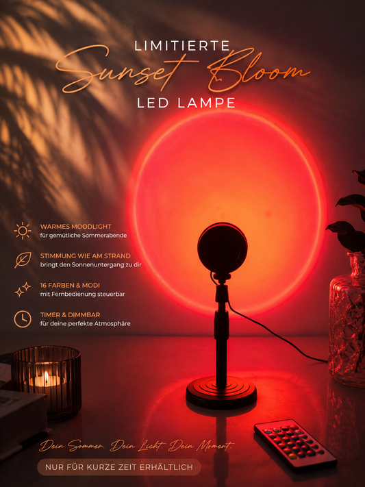 Limitierte Sunset Bloom LED Lampe – warmes Moodlight im Sommer