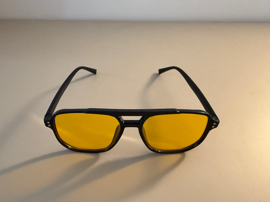 Retro Vibes - Deko-Sonnenbrille Gelb