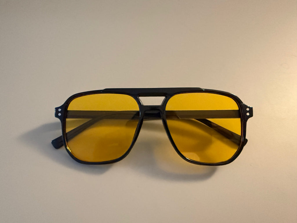 Retro Vibes - Deko-Sonnenbrille Gelb