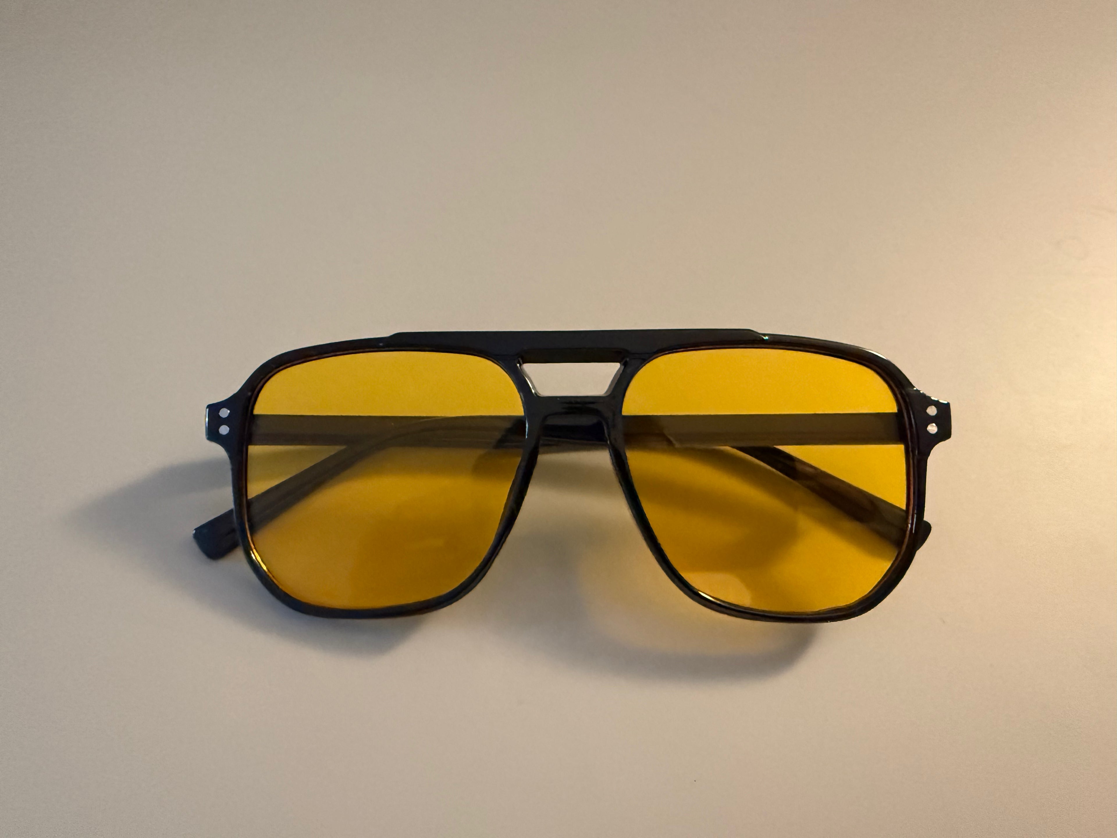 Retro Vibes - Deko-Sonnenbrille Gelb