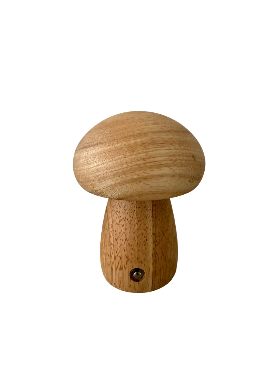 Akku-Tischlampe Wooden Mushroom – Echtholz mit warmem LED-Licht
