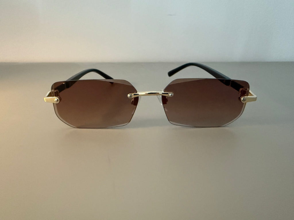 Deko-Sonnenbrille Retro Shade – Dunkelbraune Gläser, zeitloser Look