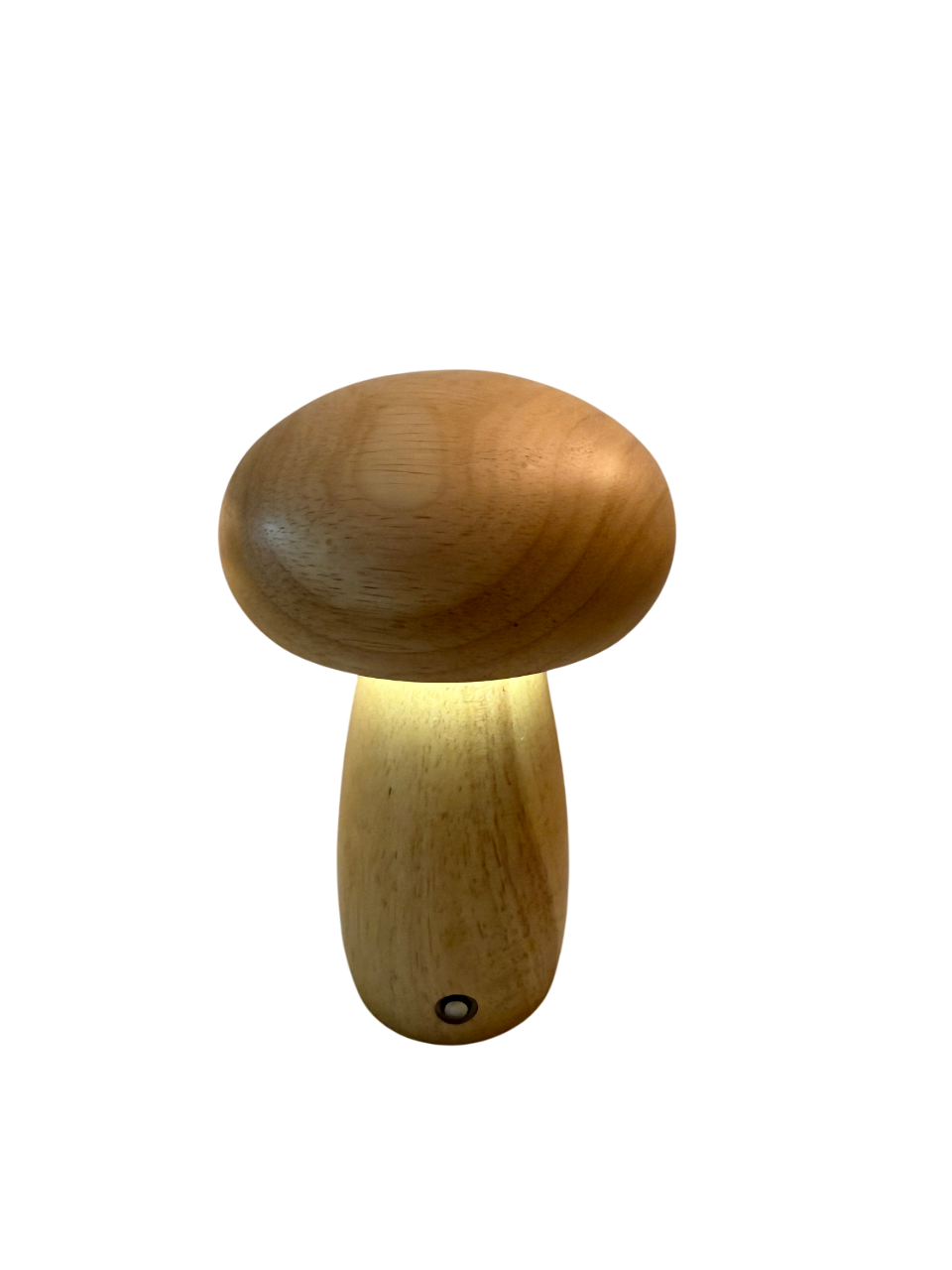 Mini Akku-Pilzlampe "Natural Light" - warmes Holzdesign