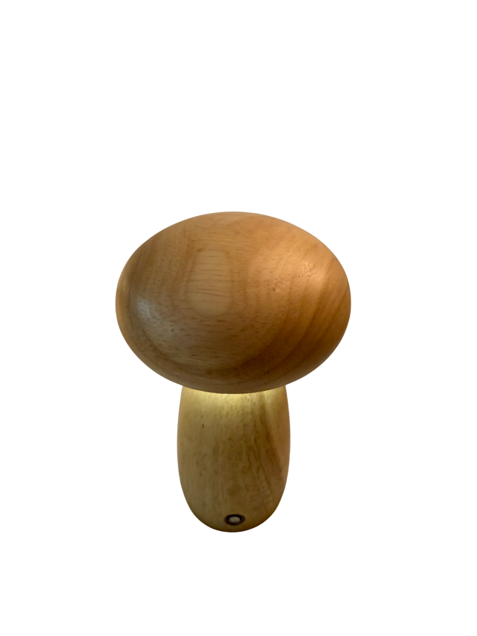 Mini Akku-Pilzlampe "Natural Light" - warmes Holzdesign