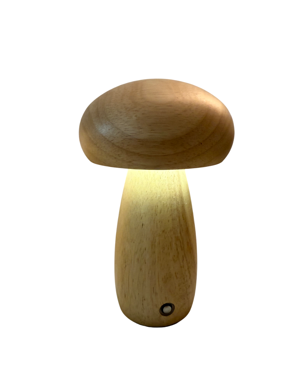 Mini Akku-Pilzlampe "Natural Light" - warmes Holzdesign