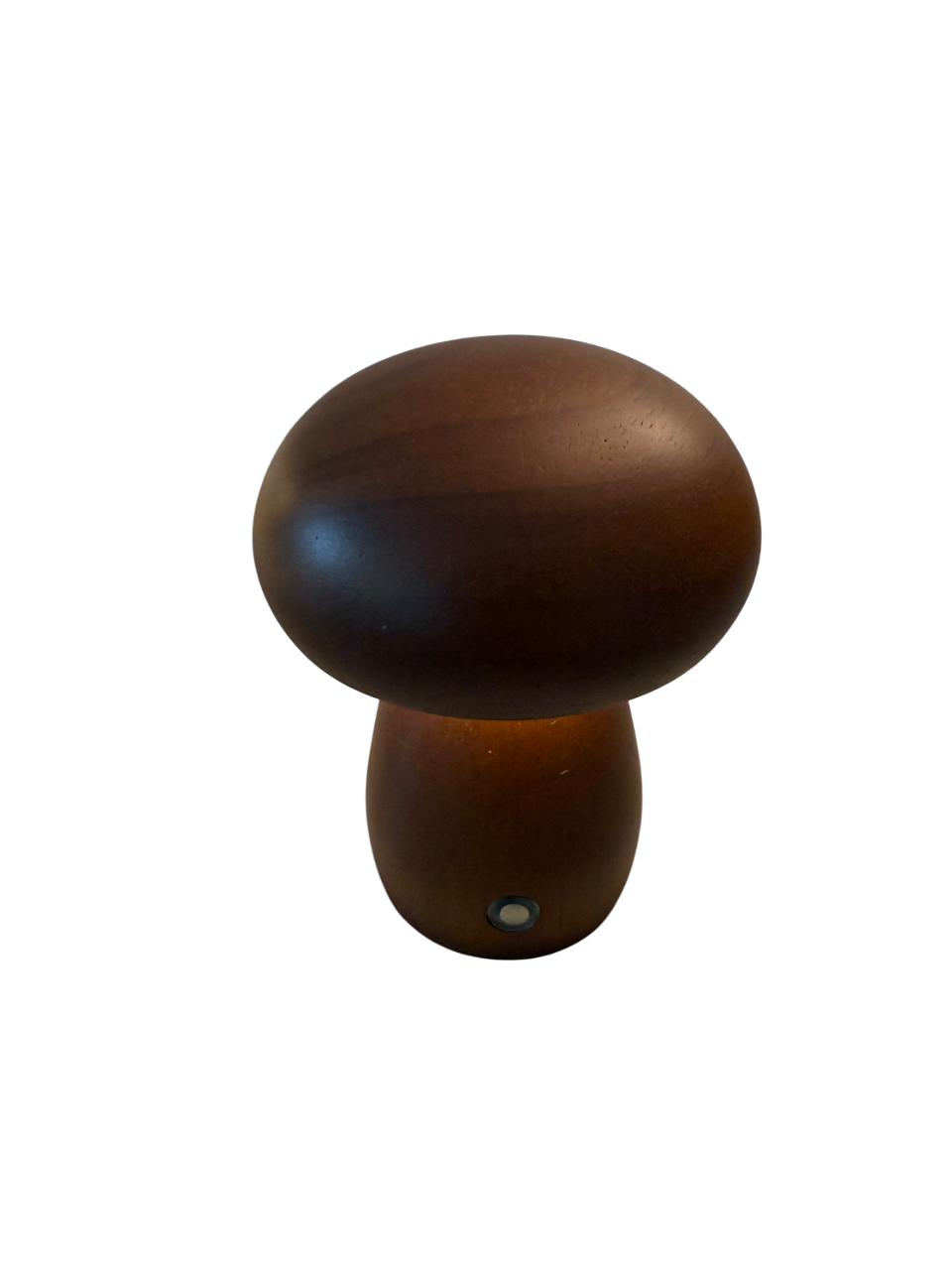 Mini Akku-Pilzlampe "Amber Wood" - edles Design