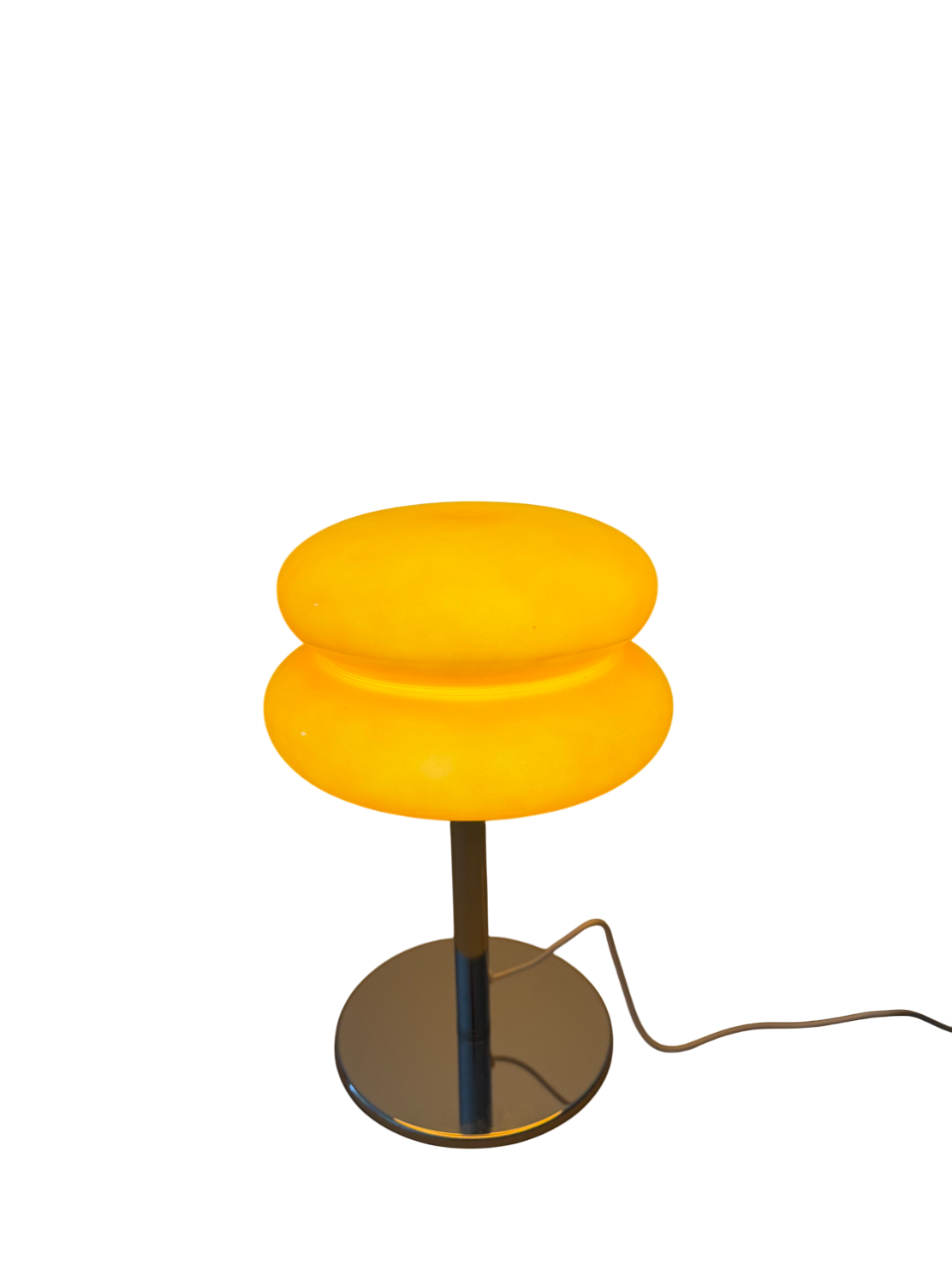 Aurora Flame - Tischlampe - Chromfuß & Kabel – Retro Look