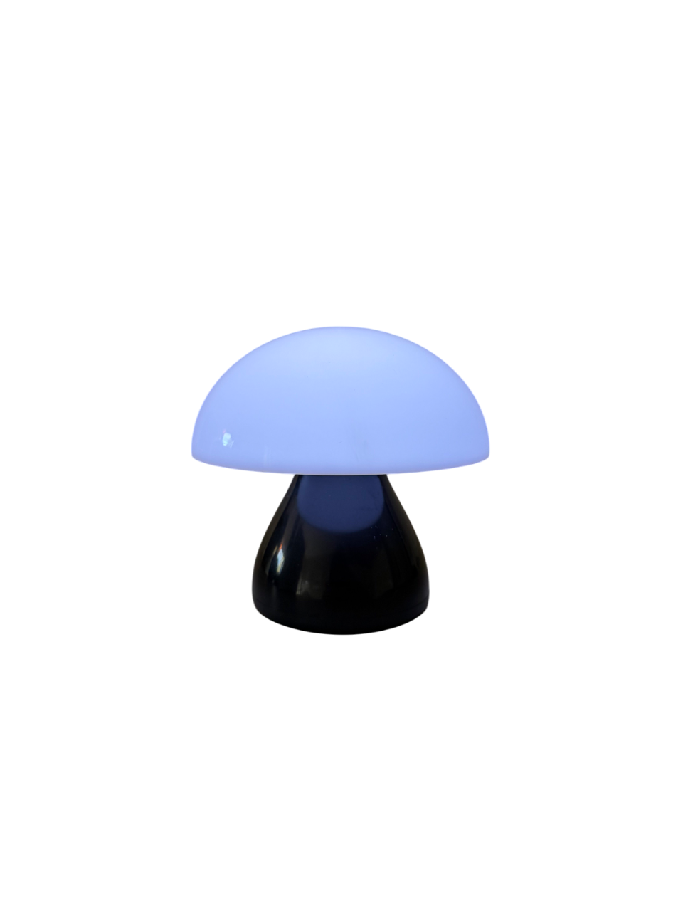 Lumi Dome Duo - Schwarz-weiße Akku-Pilzlampe mit Plexiglas-Schirm