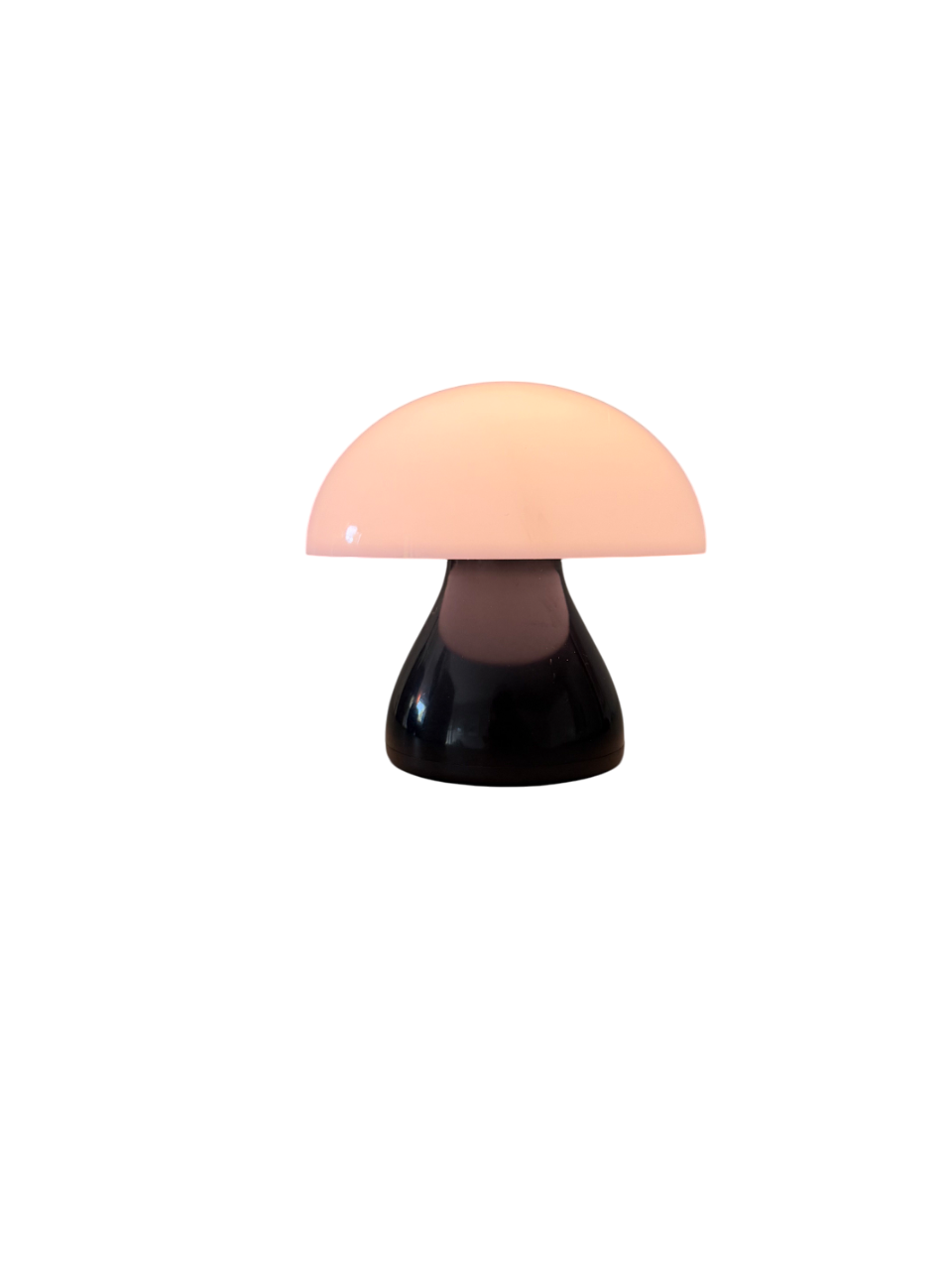 Lumi Dome Duo - Schwarz-weiße Akku-Pilzlampe mit Plexiglas-Schirm