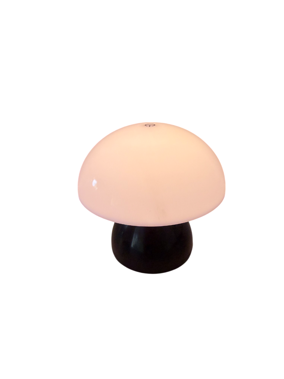 Lumi Dome Duo - Schwarz-weiße Akku-Pilzlampe mit Plexiglas-Schirm