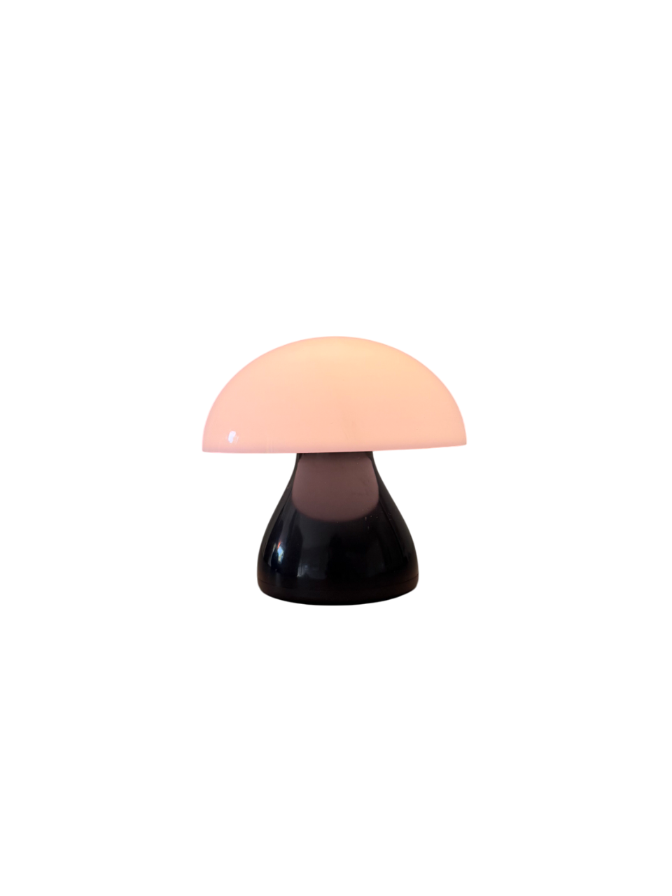 Lumi Dome Duo - Schwarz-weiße Akku-Pilzlampe mit Plexiglas-Schirm