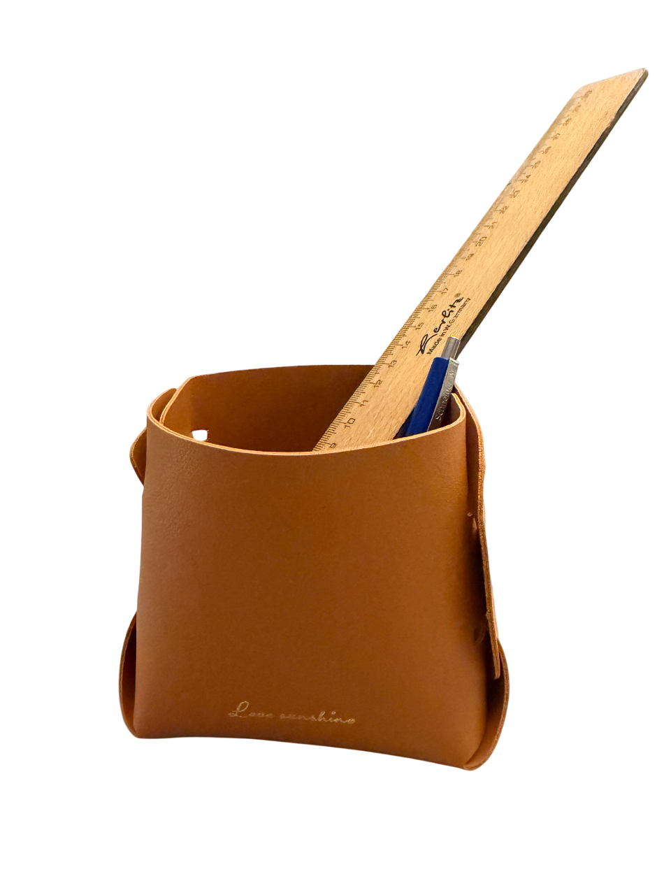 Love Sunshine – Lederoptik-Aufbewahrung in Cognac – Eleganter Organizer mit warmem Design